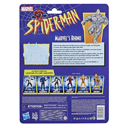 Marvel Legends Series Spider-Man 6-inch Marvel’s Rhino Retro Action Figure Toy, Includes 3 Accessories